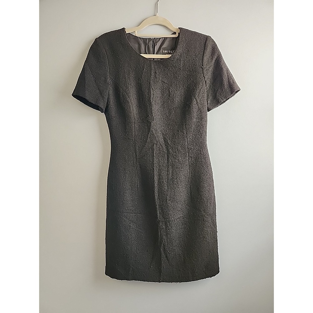 Rare Vintage Shubette of London EU 36 Knee Length Black Shift Dress